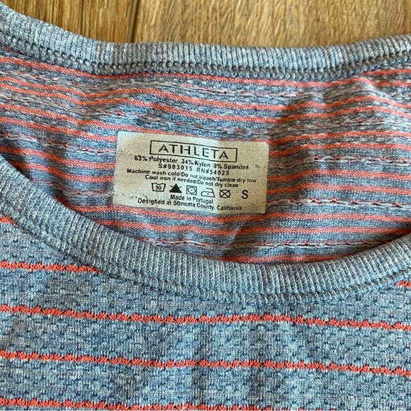 Athleta Ruched Shirt - Gray and Orange - Small - Picture 4 of 7
